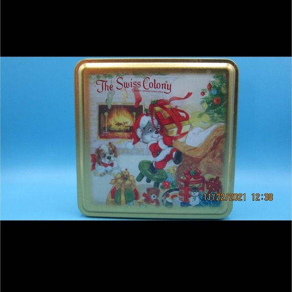 💥3/$15💥 MIX N MATCHSwiss Colony Holiday candy cookies tin Santa mouse - Picture 2 of 6